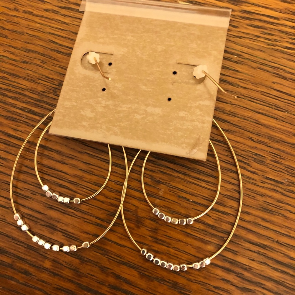 Gold and Silver Earrings - Picture 2 of 3